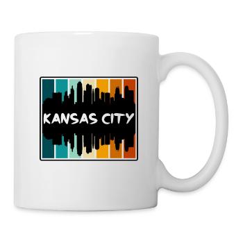 Kansas City Missouri USA Skyline Silhouette Reisen - Tasse - Weiß - Rechts