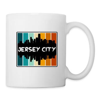 Jersey City New Jersey États-Unis Skyline Silhouette - Mug blanc - blanc - Droite