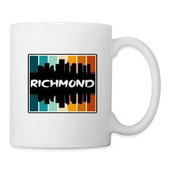 Richmond Virginia USA Skyline Silhouette Reisen So - Tasse - Weiß - Rechts