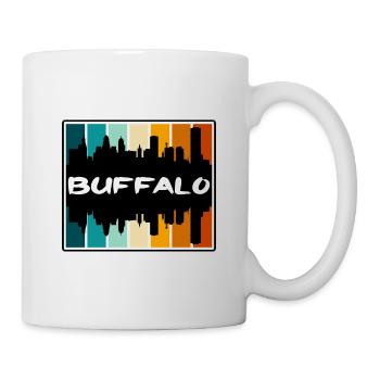 Buffalo New York Usa Skyline Silhouette Travel Sou - Mug - white - Right