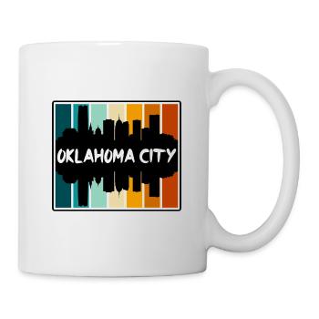 Oklahoma City Oklahoma Usa Skyline Silhouette Trav - Tasse - Weiß - Rechts