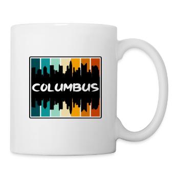 Columbus Ohio États-Unis Skyline Silhouette Travel Souven - Mug blanc - blanc - Droite