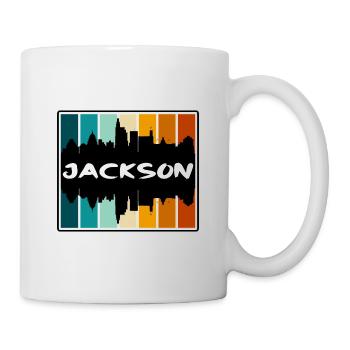 Jackson Mississippi Usa Skyline Silhouette Travel - Mug - white - Right