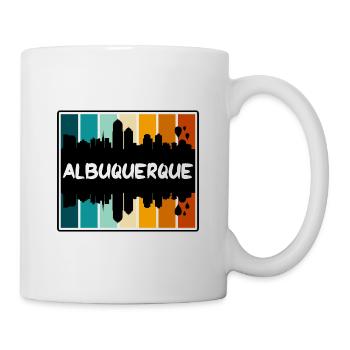 Albuquerque New Mexico Usa Skyline Silhouette Trav - Tasse - Weiß - Rechts