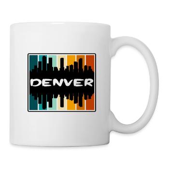 Denver Colorado États-Unis Skyline Silhouette Souv de voyage - Mug blanc - blanc - Droite