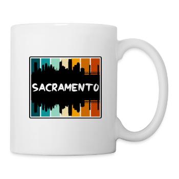 Sacramento Californie États-Unis Skyline Silhouette Trave - Mug blanc - blanc - Droite