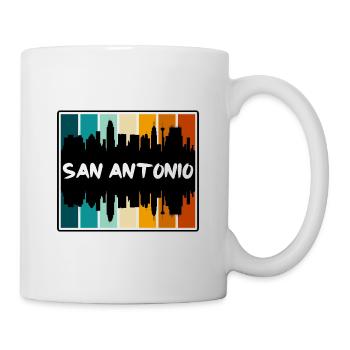 San Antonio Texas USA Skyline Silhouette Reisen So - Tasse - Weiß - Rechts