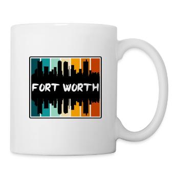 Fort Worth Texas Usa Skyline Silhouette Travel Sou - Mug - white - Right