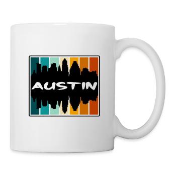 Austin Texas États-Unis Skyline Silhouette Voyage Souveni - Mug blanc - blanc - Droite