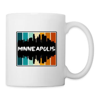 Minneapolis Minnesota Usa Skyline Silhouette Trave - Tasse - Weiß - Rechts
