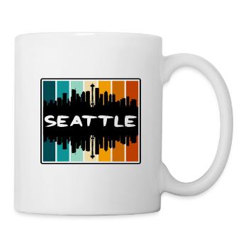 Seattle Washington Usa Skyline Silhouette Travel S - Tasse - Weiß - Rechts
