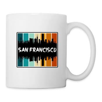 San Francisco Californie États-Unis Skyline Silhouette Tr - Mug blanc - blanc - Droite
