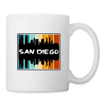 San Diego California Usa Skyline Silhouette Travel - Mug - white - Right