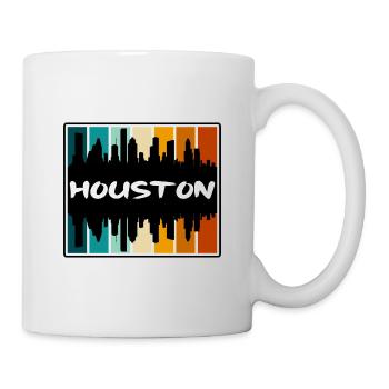 Houston Texas États-Unis Skyline Silhouette Travel Souven - Mug blanc - blanc - Droite