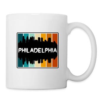 Philadelphie Pennsylvanie États-Unis Skyline Silhouette T - Mug blanc - blanc - Droite