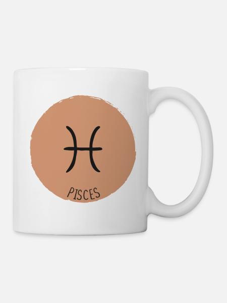 pisces zodiac signs - Mug - white