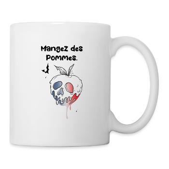 Mangez des pommes .. miam ! - Mug blanc - blanc - Droite