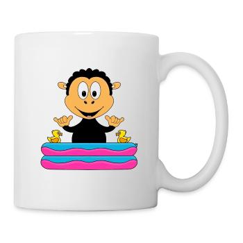 SCHWARZES SCHAF - POOL - PLANSCHBECKEN - SHAKA - Tasse - Weiß - Rechts