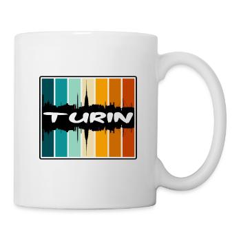 Turin Italien Skyline Silhouette Reise Souvenir - Tasse - Weiß - Rechts