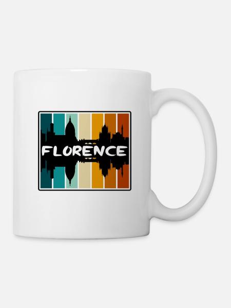 Florence Italie Skyline Silhouette Souvenir de voyage - Mug blanc - blanc