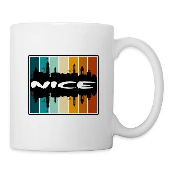 Nice France Skyline Silhouette Travel Souvenir - Mug - white - Right