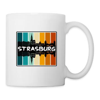 Strasburg Frankreich Skyline Silhouette Travel Souveni - Tasse - Weiß - Rechts