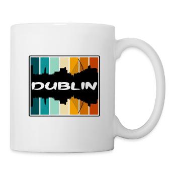 Dublin Irlande Skyline Silhouette Souvenir de voyage - Mug blanc - blanc - Droite