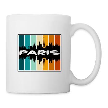 Paris France Skyline Silhouette Travel Souvenir - Mug - white - Right