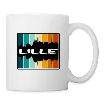 Lille France Skyline Silhouette Voyage Souvenir - Mug blanc - blanc - Droite
