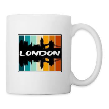 Londres Angleterre Skyline Silhouette Voyage Souvenir - Mug blanc - blanc - Droite