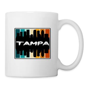 Tampa Florida Usa Skyline Silhouette Travel Souven - Mug - white - Right