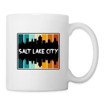 Salt Lake City Utah États-Unis Skyline Silhouette Voyage - Mug blanc - blanc - Droite