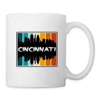 Cincinnati Ohio États-Unis Skyline Silhouette Souv de voyage - Mug blanc - blanc - Droite