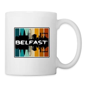 Belfast Nordirland Skyline Silhouette Reisen - Tasse - Weiß - Rechts