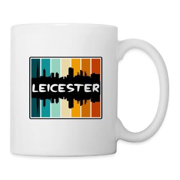 Leicester England Skyline Silhouette Travel Souven - Mug - white - Right
