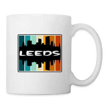 Leeds England Skyline Silhouette Travel Souvenir - Mug - white - Right