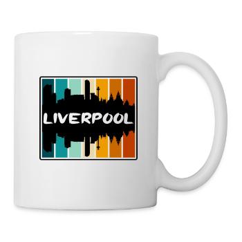 Liverpool Angleterre Skyline Silhouette Travel Souven - Mug blanc - blanc - Droite