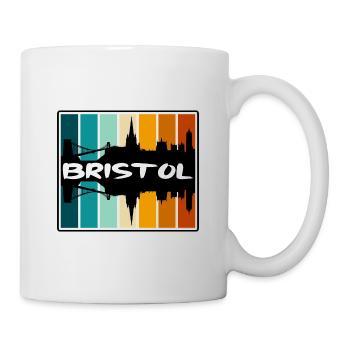 Bristol England Skyline Silhouette Travel Souvenir - Mug - white - Right