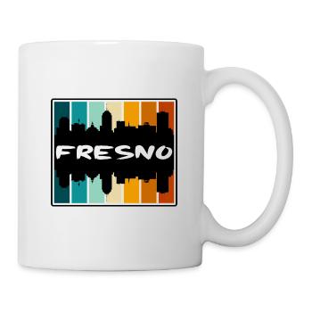 Fresno California Usa Skyline Silhouette Travel So - Mug - white - Right