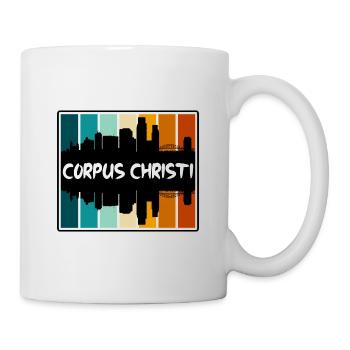 Corpus Christi Texas Usa Skyline Silhouette Travel - Tasse - Weiß - Rechts