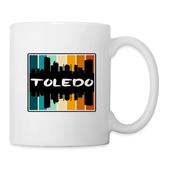 Toledo Ohio USA Skyline Silhouette Reise Souvenir - Tasse - Weiß - Rechts