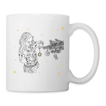 Décoration d’arbres de Noël - Mug blanc - blanc - Droite