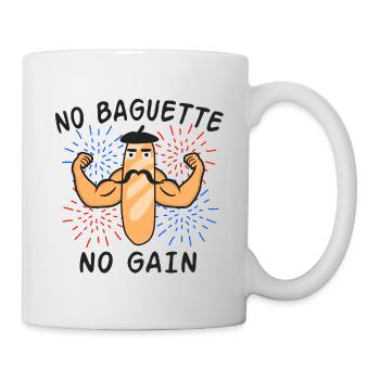 No Baguette No Gain, Word Game Bread - Mug - white - Right