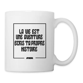 La vie est une aventure écris ta propre histoire - Mug blanc - blanc - Droite