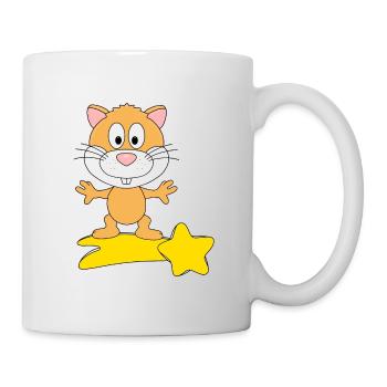 HAMSTER - STERNSCHNUPPE - TIER - KIND - BABY - Tasse - Weiß - Rechts