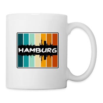 Hambourg Allemagne Skyline Silhouette Souvenir de voyage - Mug blanc - blanc - Droite