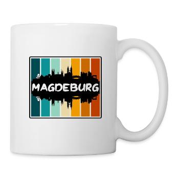 Magdeburg Deutschland Skyline Silhouette Travel Souven - Tasse - Weiß - Rechts