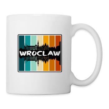 Breslau Polen Skyline Silhouette Reise Souvenir - Tasse - Weiß - Rechts