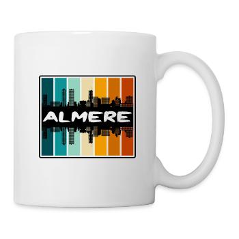 Almere Pays-Bas Skyline Silhouette Souve de voyage - Mug blanc - blanc - Droite