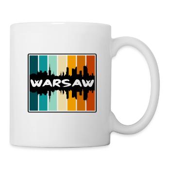 Warsaw Poland Skyline Silhouette Travel Souvenir - Mug - white - Right